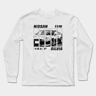 NISSAN SILVIA S14 KOUKI Black 'N White 3 Long Sleeve T-Shirt